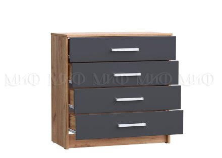 Комод 800 Мартина, графит/дуб крафт  