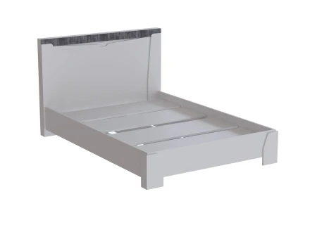 Кровать Ливерпуль, белый/бетон темный 