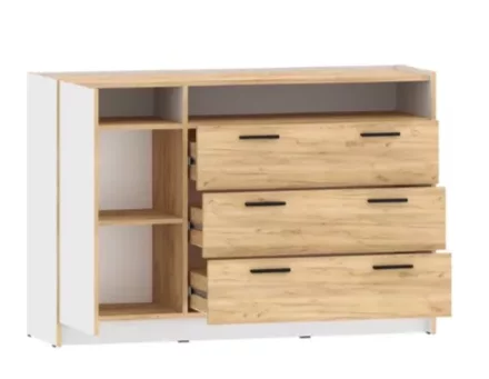 Тумба Оттавия НМ 011.59, Белый Фасадный/Дуб Крафт Золотой 