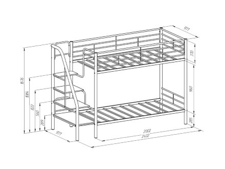 Кровать двухъярусная Толедо 
